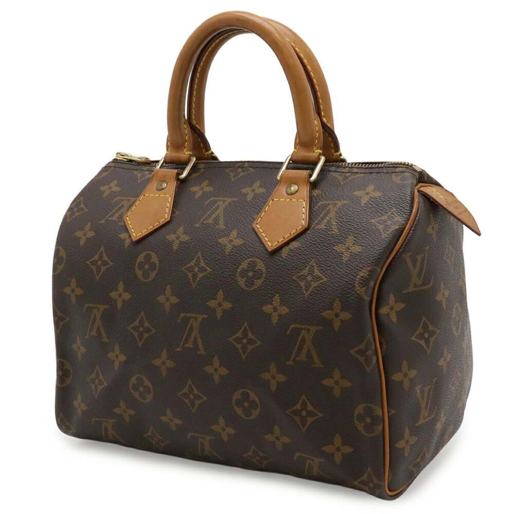 LOUIS VUITTON Authentic Brown Monogram Speedy 25 Bag - Picture 3 of 9